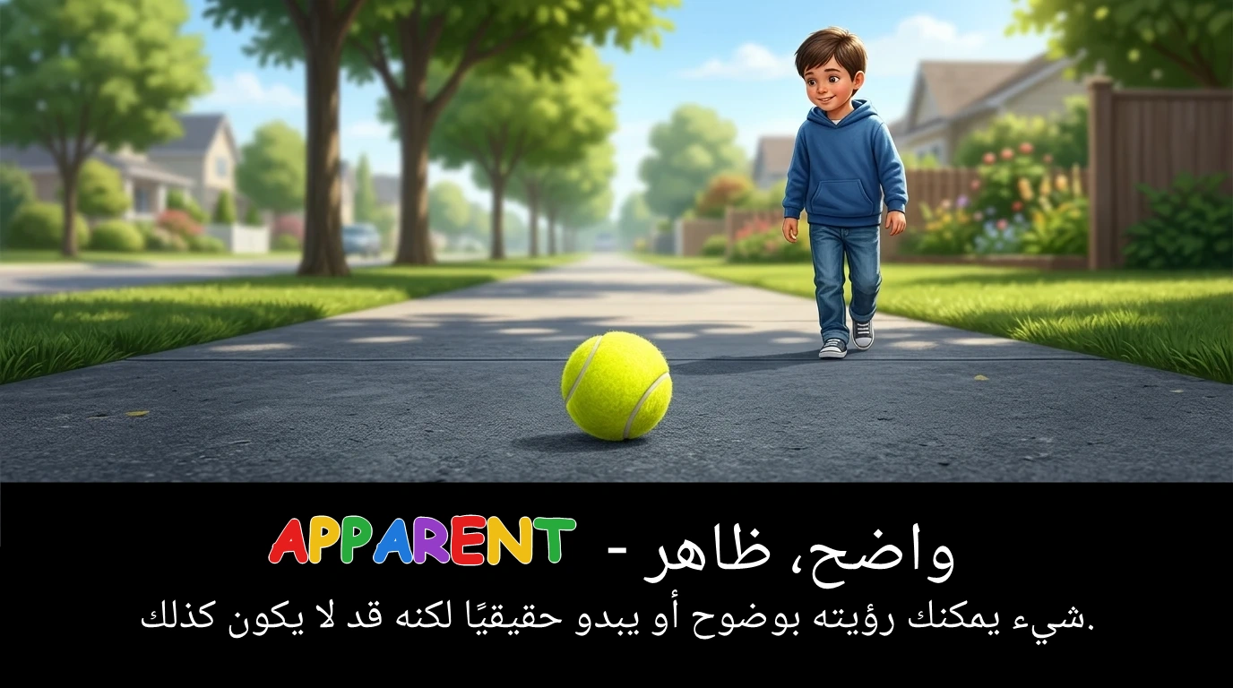 Arabic Illustration for apparent